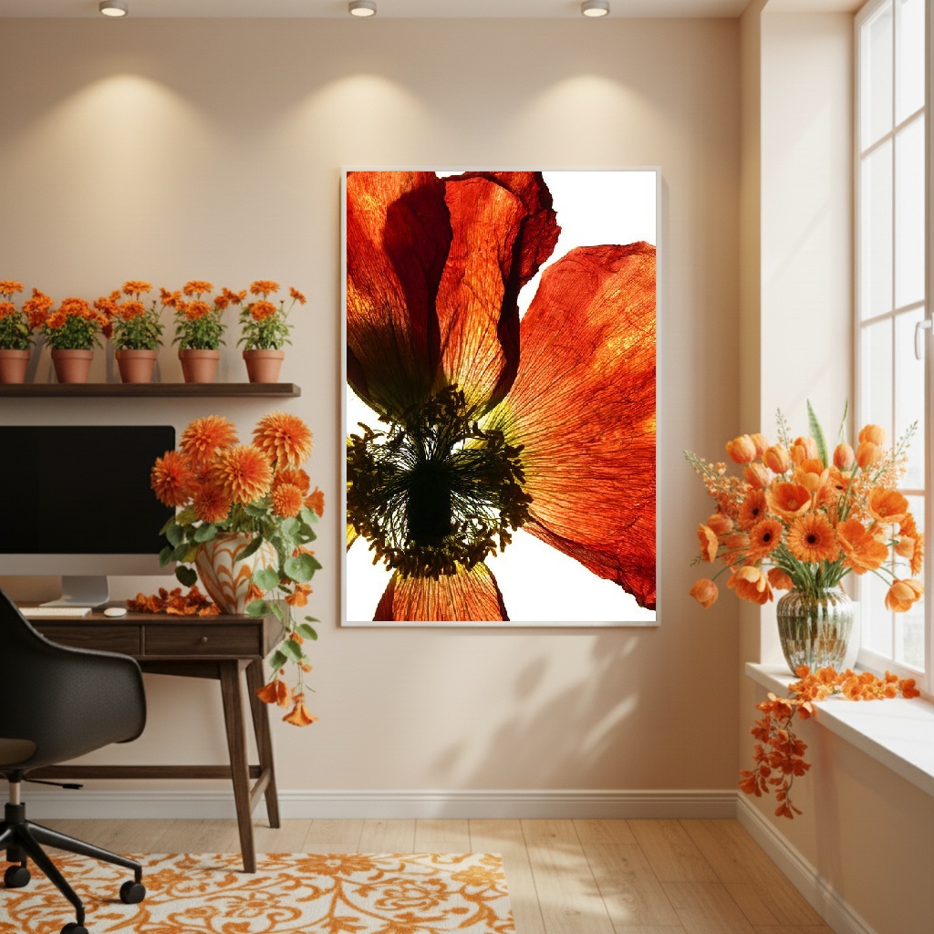 Quadro Decorativo Eco Tangerina - 70x50cm