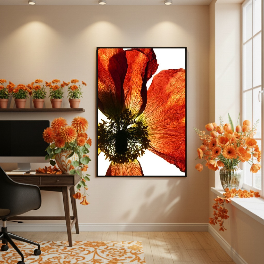 Quadro Decorativo Eco Tangerina - 70x50cm