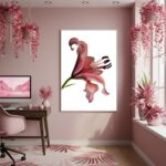 Quadro Decorativo Encanto Rosa - 70x50cm