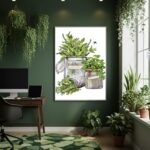 Quadro Decorativo Ervas Em Vidros - 70x50cm