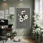 Quadro Decorativo Estampa Vaso De Flores - 70x50cm