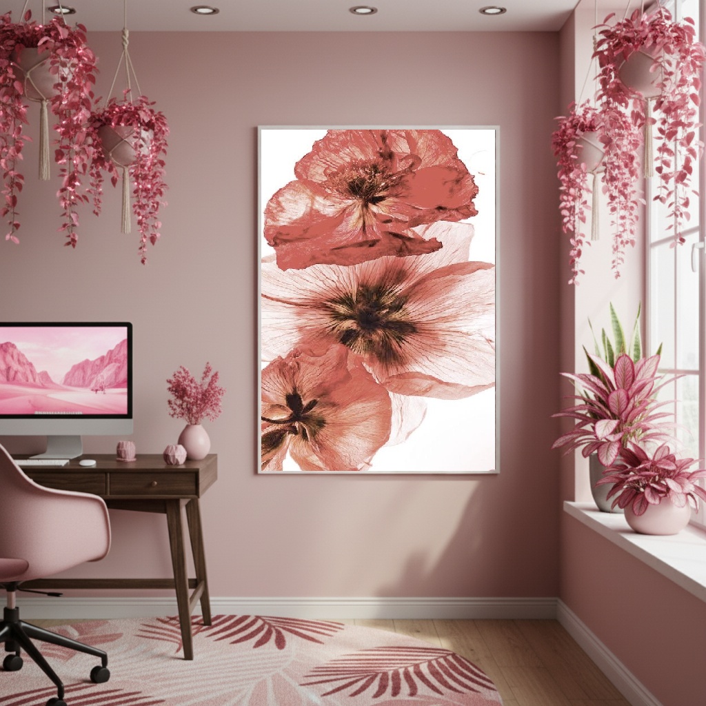 Quadro Decorativo Flor Âmbar - 70x50cm
