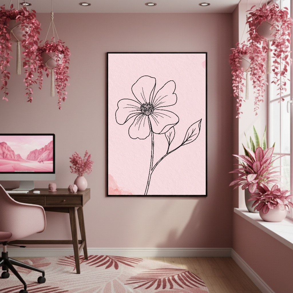 Quadro Decorativo Flor Brisa - 70x50cm