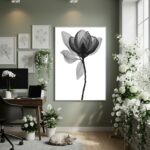 Quadro Decorativo Flor Magnólia - 70x50cm