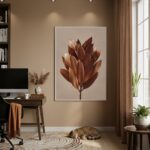 Quadro Decorativo Flor Marrom Chocolate - 70x50cm