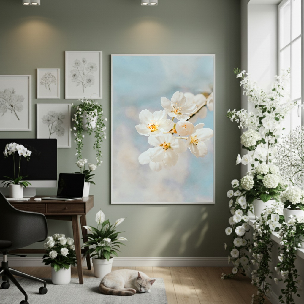Quadro Decorativo Flor Serena - 70x50cm