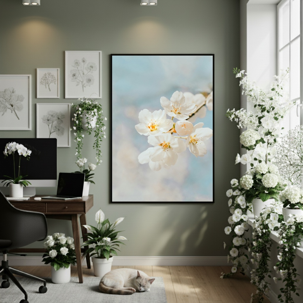 Quadro Decorativo Flor Serena - 70x50cm