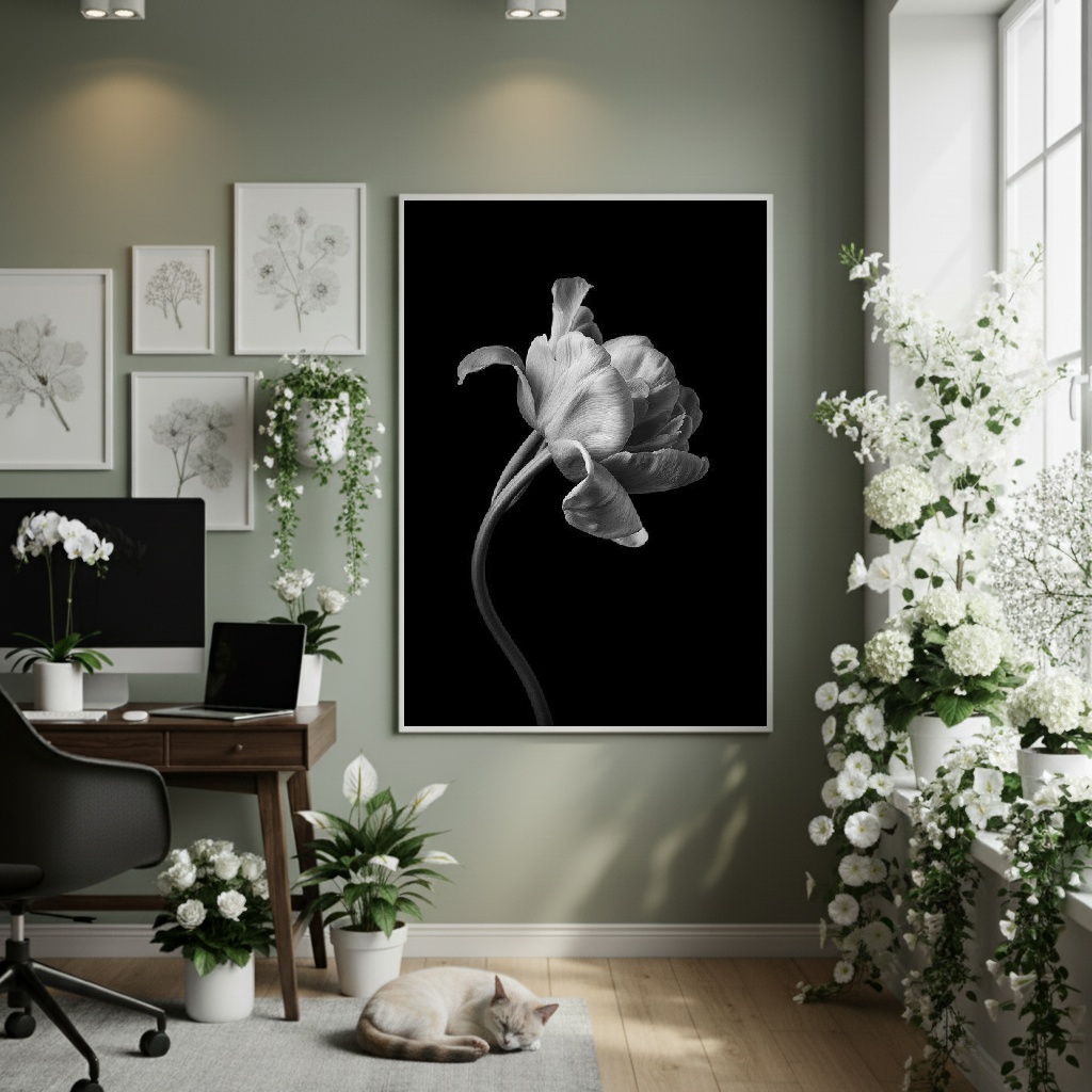 Quadro Decorativo Flor Tulipa - 70x50cm