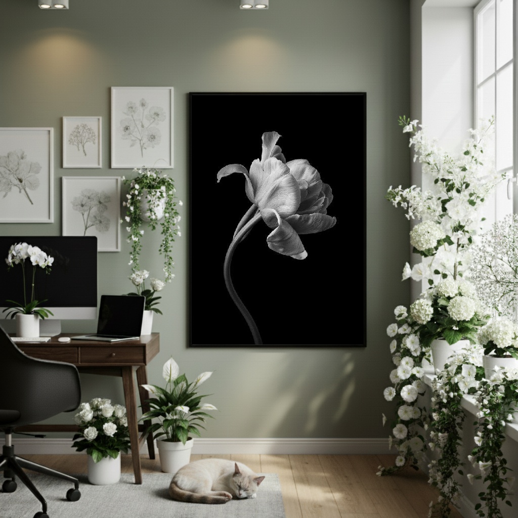 Quadro Decorativo Flor Tulipa - 70x50cm