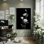 Quadro Decorativo Flores De Lisianthus - 70x50cm