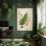 Quadro Decorativo Folha De Samambaia - 70x50cm