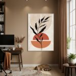 Quadro Decorativo Folha Horizonte - 70x50cm