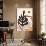 Quadro Decorativo Folha Verde - 70x50cm