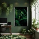 Quadro Decorativo Folhagem Sombria - 70x50cm