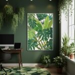 Quadro Decorativo Folhagem Tropical - 70x50cm