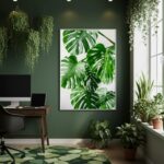 Quadro Decorativo Folhas De Monstera - 70x50cm