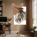 Quadro Decorativo Folhas Em Movimento - 70x50cm