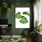 Quadro Decorativo Folhas Monstera - 70x50cm