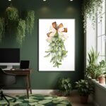 Quadro Decorativo Folhas Penduradas - 70x50cm