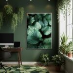 Quadro Decorativo Folhas Tropicais Densas - 70x50cm