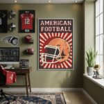 Quadro Decorativo Futebol Americano - 70x50 cm