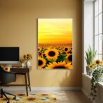 Quadro Decorativo Girassóis Até O Fim - 70x50cm