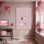 Quadro Decorativo Gota De Rosa - 70x50cm