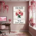 Quadro Decorativo Lar Florido - 70x50cm