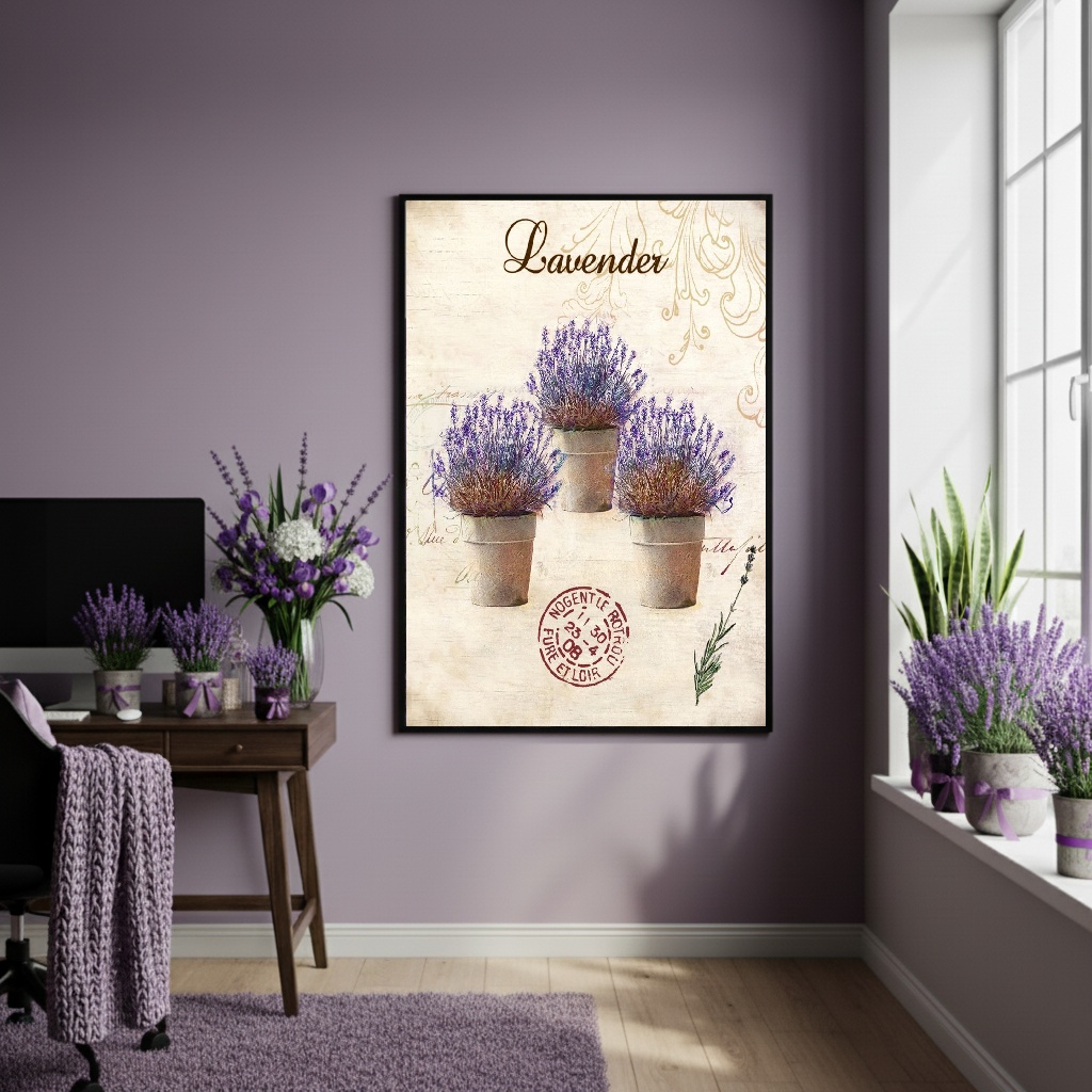 Quadro Decorativo Lavanda Expandida - 70x50cm
