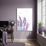 Quadro Decorativo Lavanda Fluida - 70x50cm