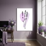 Quadro Decorativo Lavanda Sutil - 70x50cm