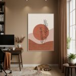 Quadro Decorativo Luar Terracota - 70x50cm