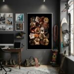 Quadro Decorativo Luvas De Beisebol - 70x50 cm