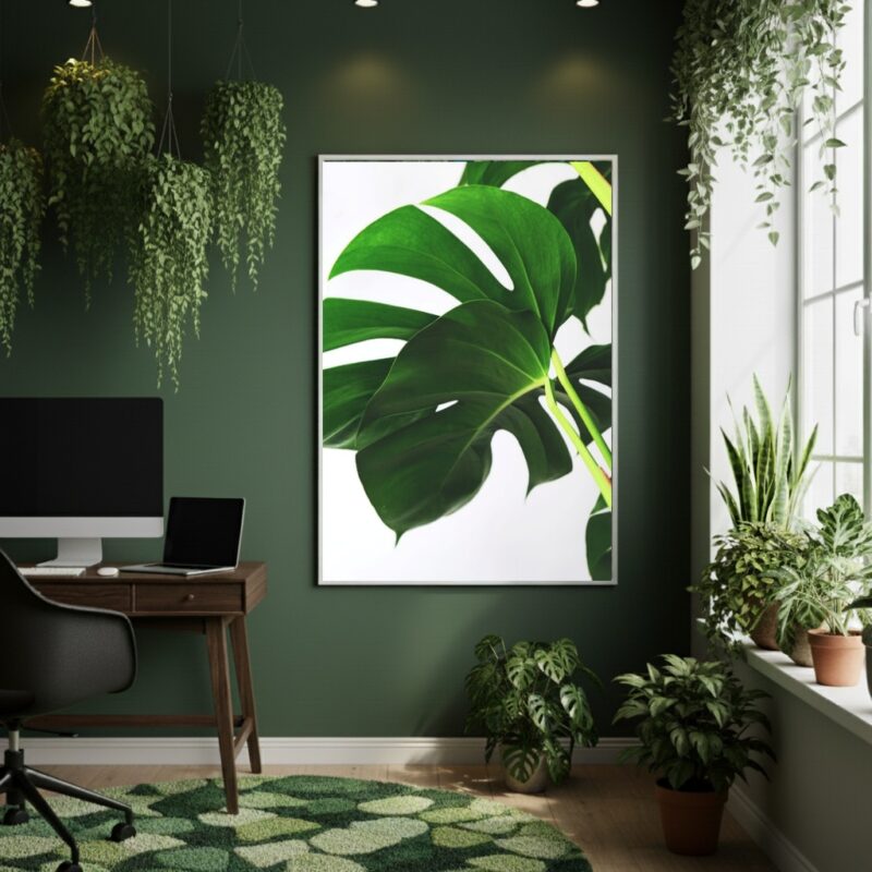 Quadro Decorativo Monstera Close - 70x50cm