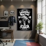 Quadro Decorativo Nasci Pra Lutar Taekwondo - 70x50 cm