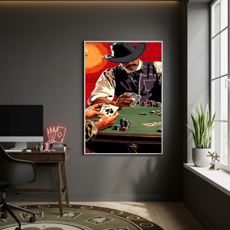 Quadro Decorativo Noite De Poker - 70x50 cm