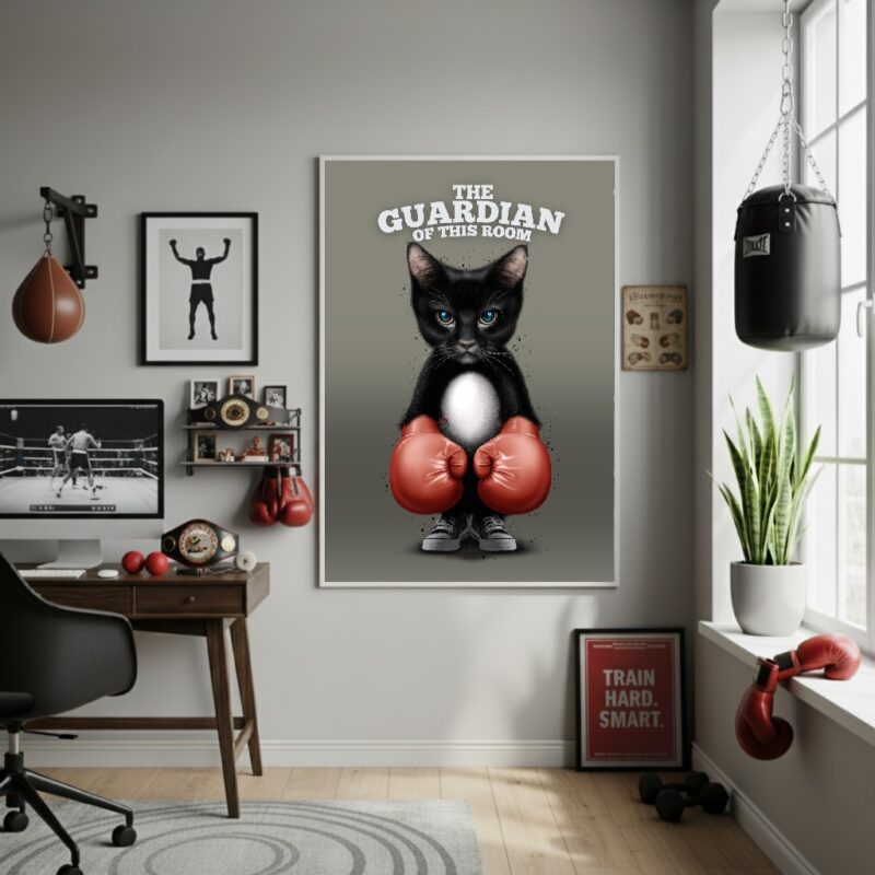 Quadro Decorativo O Guardião Deste Quarto-70x50cm