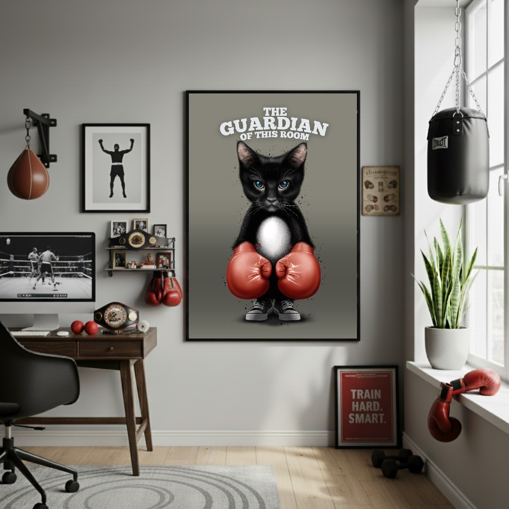 Quadro Decorativo O Guardião Deste Quarto-70x50cm