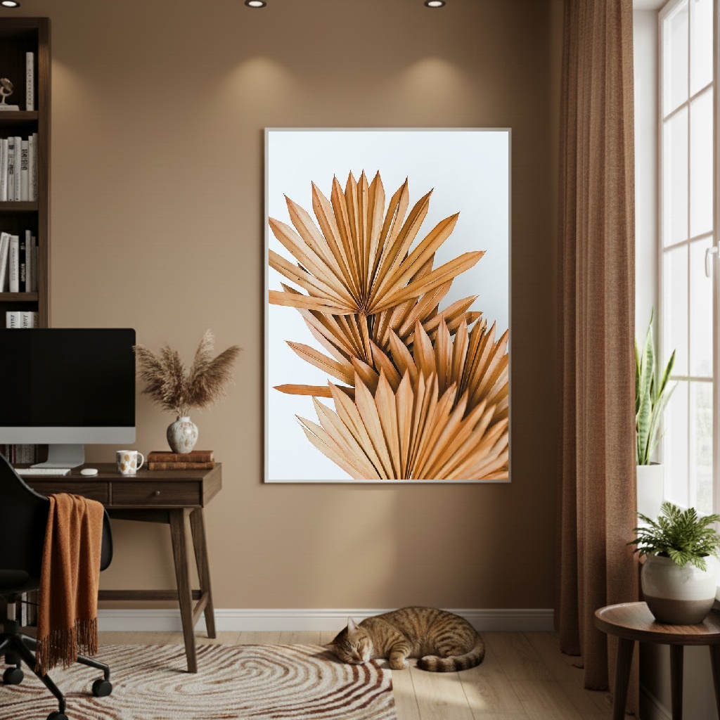 Quadro Decorativo Palmeira Leque - 70x50cm