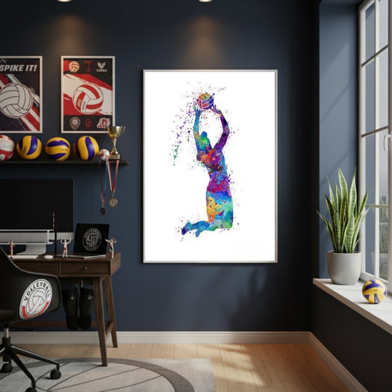 Quadro Decorativo Pegada De Vôlei - 70x50 cm