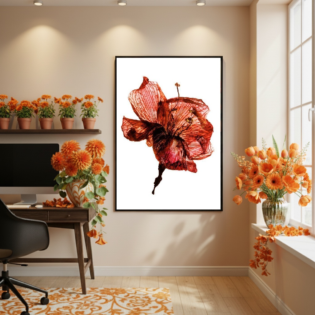 Quadro Decorativo Pétala Solar - 70x50cm