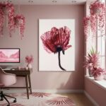 Quadro Decorativo Pétalas Suaves Rosas - 70x50cm