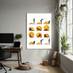 Quadro Decorativo Posições De Yoga-70x50cm