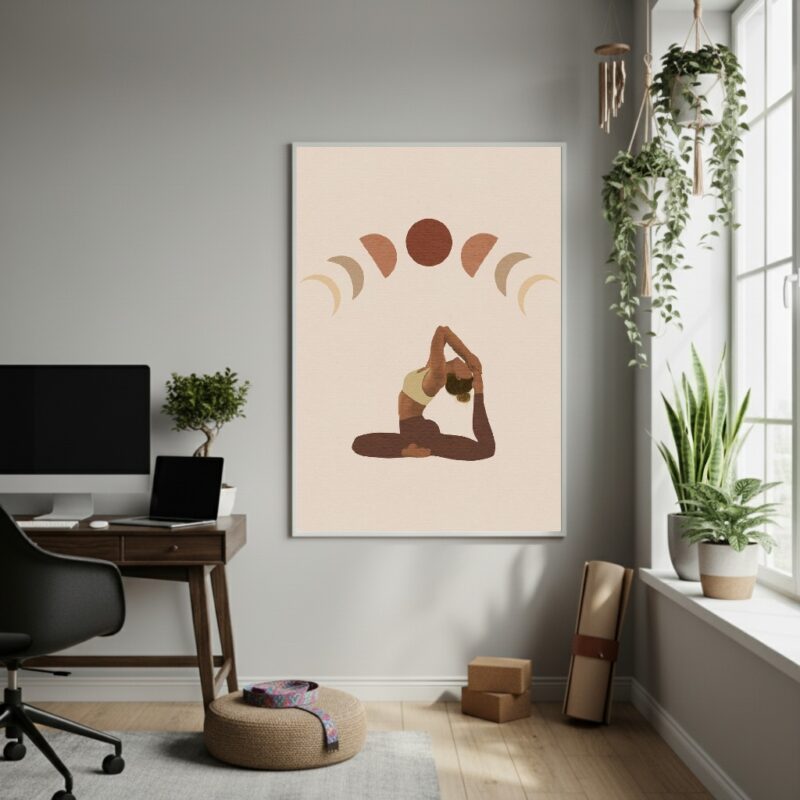 Quadro Decorativo Presença Na Yoga-70x50cm