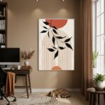 Quadro Decorativo Ramo Terracota - 70x50cm