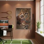 Quadro Decorativo Raquetes De Tênis-70x50cm