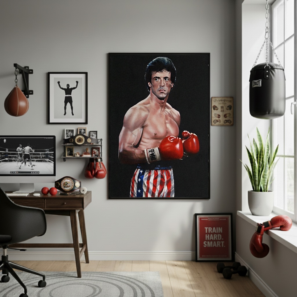 Quadro Decorativo Rocky Balboa-70x50cm