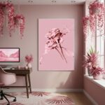 Quadro Decorativo Rosa Fluida - 70x50cm