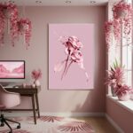 Quadro Decorativo Rosa Pálida - 70x50cm