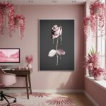 Quadro Decorativo Rosa Sombria - 70x50cm